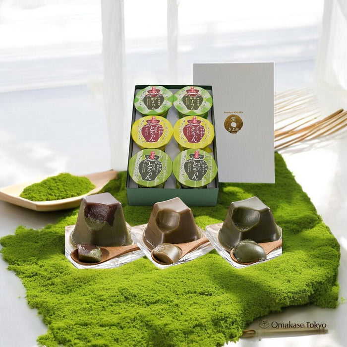 Kiyosen Uji Matcha & Hojicha Pudding 6-Pack