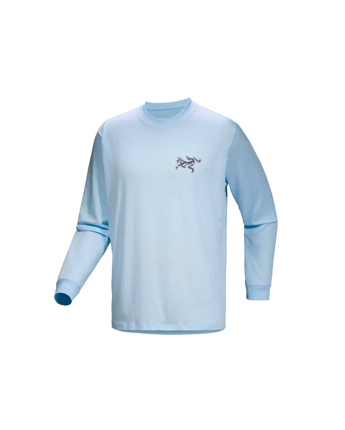 Kragg SL Cotton Bird Tile Shirt LS Alpine Blue / Moondrop