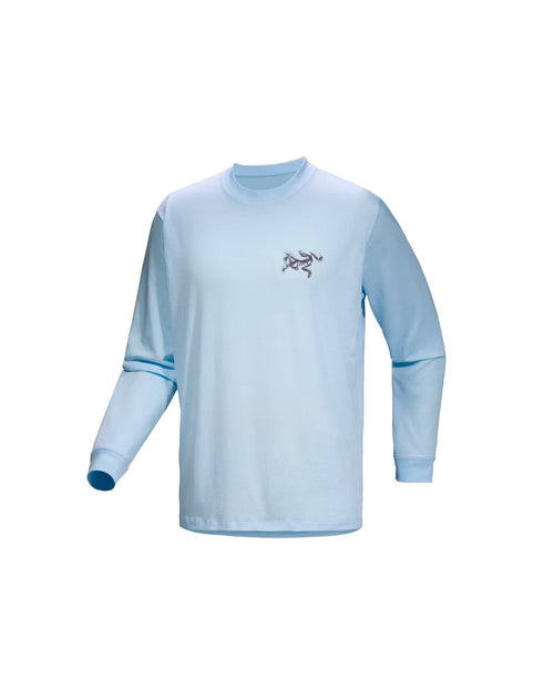 Kragg SL Cotton Bird Tile Shirt LS Alpine Blue / Moondrop