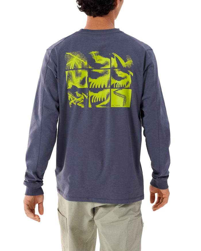 Kragg SL Cotton Bird Tile Shirt LS Dk Stratus / Euphoria