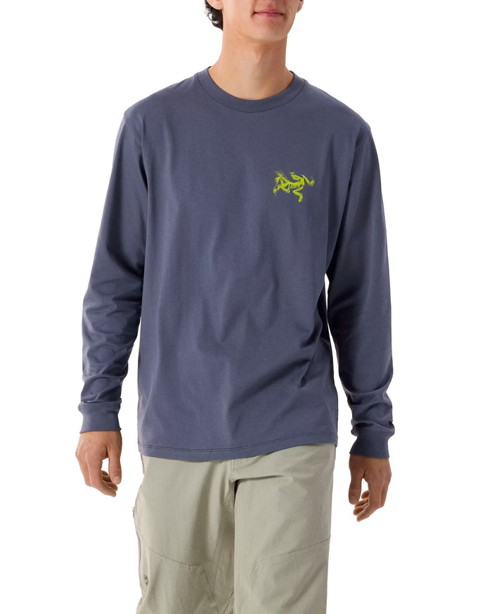 Kragg SL Cotton Bird Tile Shirt LS Dk Stratus / Euphoria