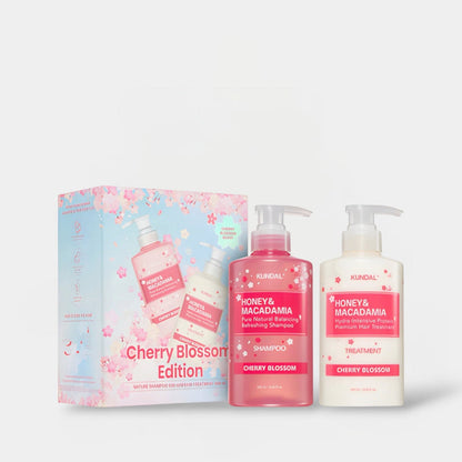 Kundal Cherry Blossom Edition (Shampoo 500ml + Treatment 500ml) مجموعة كوندال بزهر الكرز (شامبو + علاج) - Princess Cosmetics Qatar