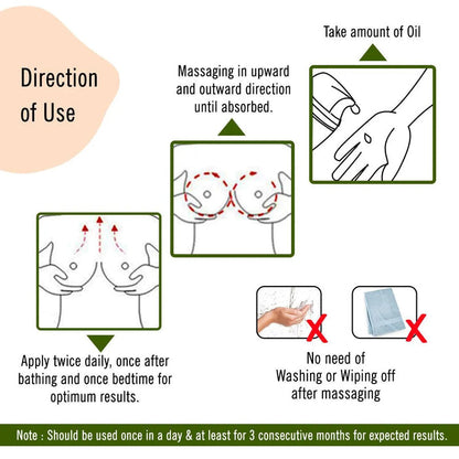 Lady Care Breast Sliming & Toning Massage Oil,Toning,Firming & Anti Cellulite, Grapefruit & Vetiver - Keya Seth Aromatherapy