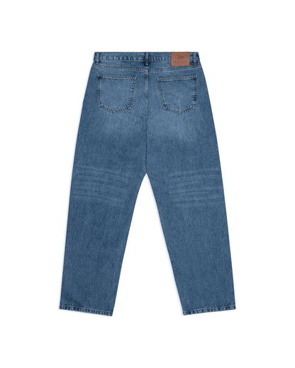 Laserprint Whiskers Denim Pants Light Blue Denim