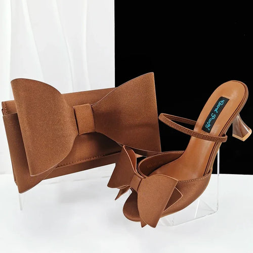 Lastest Italian Style Ladies Shoes with Matching Bag Set HVB1-1