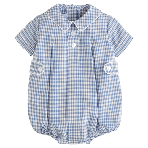 LE Gray Blue Gingham Davant Bubble