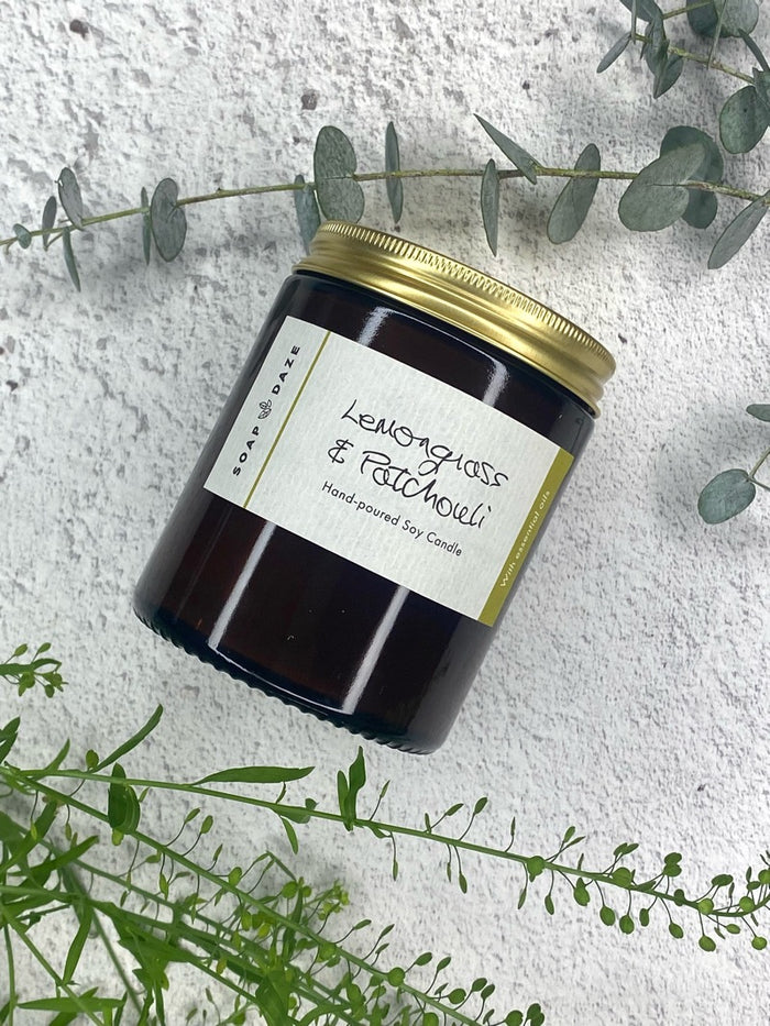 Lemongrass & Patchouli Soy Wax Candle