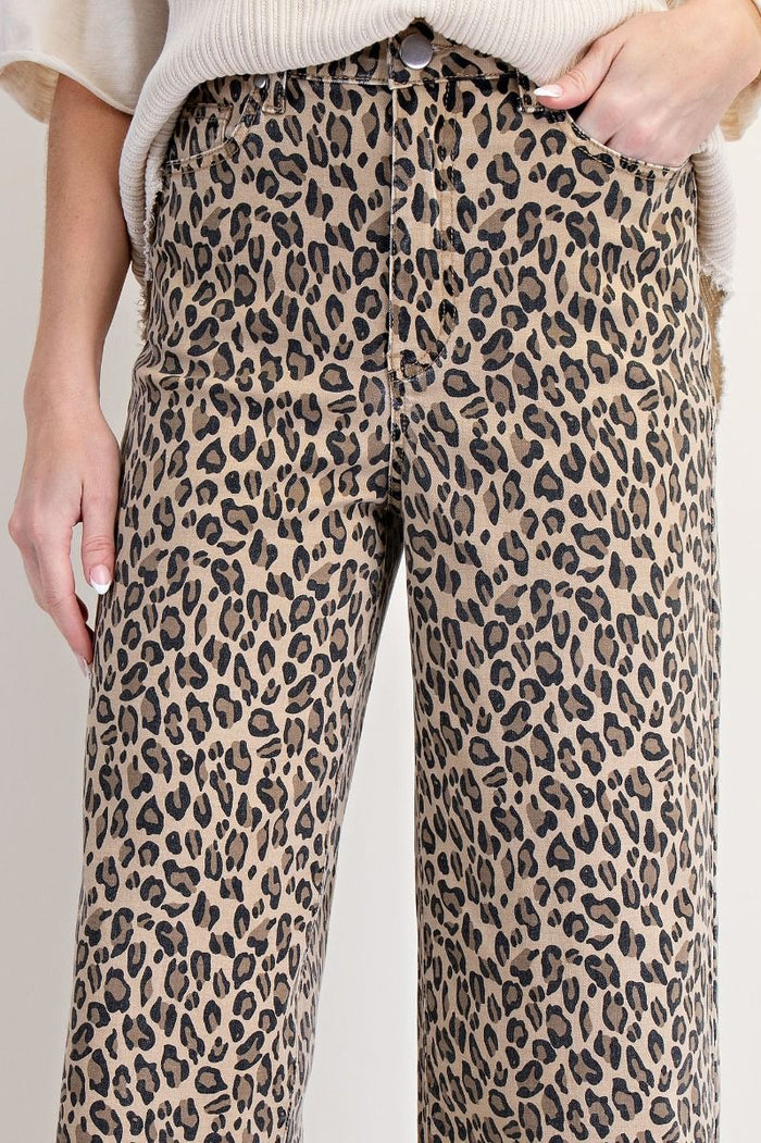 Leopard Wide Leg Pant