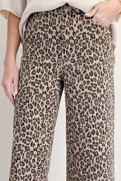 Leopard Wide Leg Pant