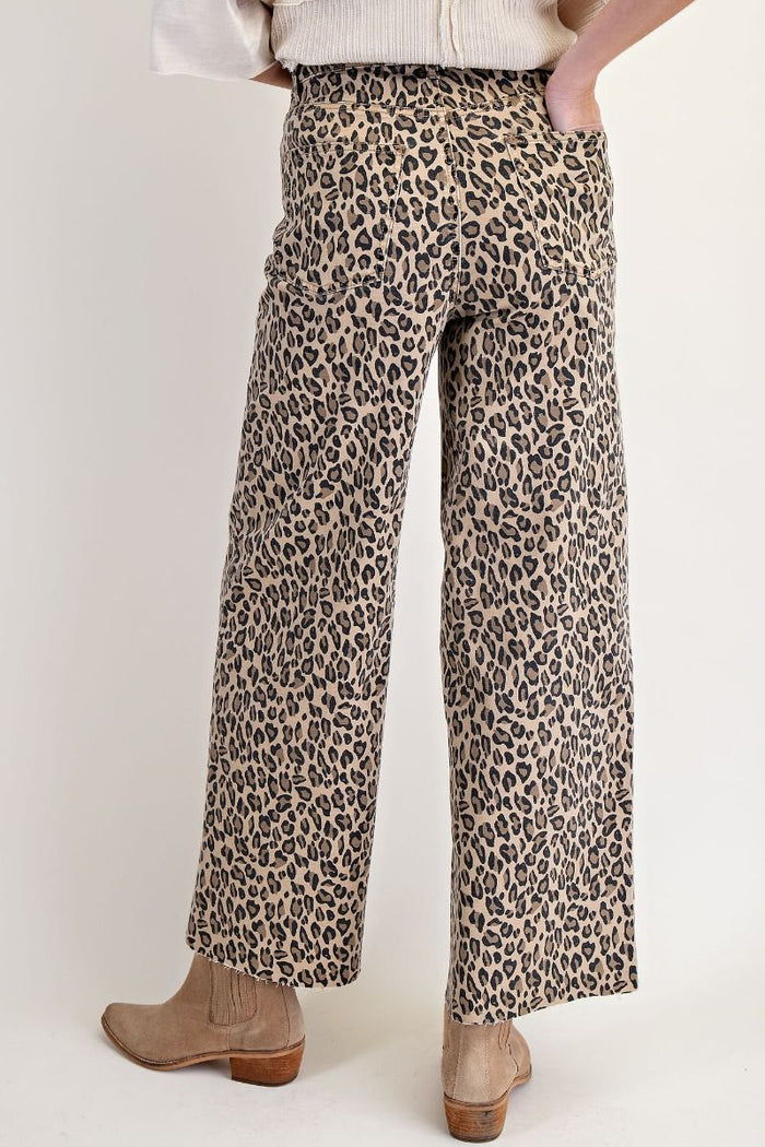 Leopard Wide Leg Pant