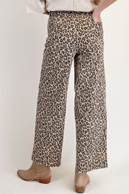 Leopard Wide Leg Pant