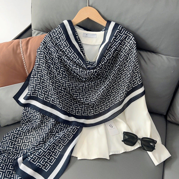 Lettered Rayon and Linen Hijab