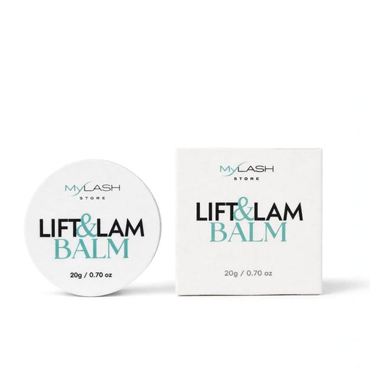 MyLash Store Lift & Lam Balm packaging on a white background