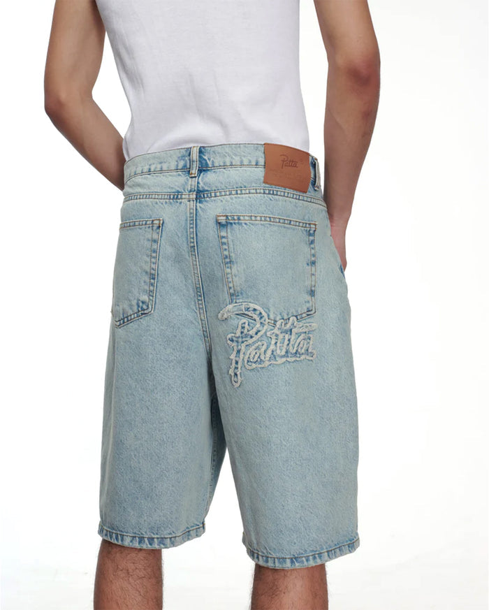 Light Wash Denim Shorts Light Blue Denim