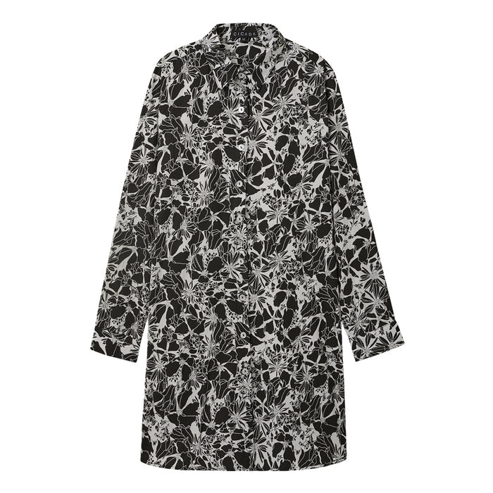 CICADA Long Sleeve Floral Shirt (Black) | Isetan KL Online Store
