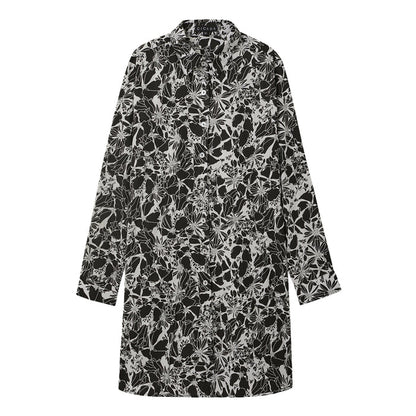 CICADA Long Sleeve Floral Shirt (Black) | Isetan KL Online Store