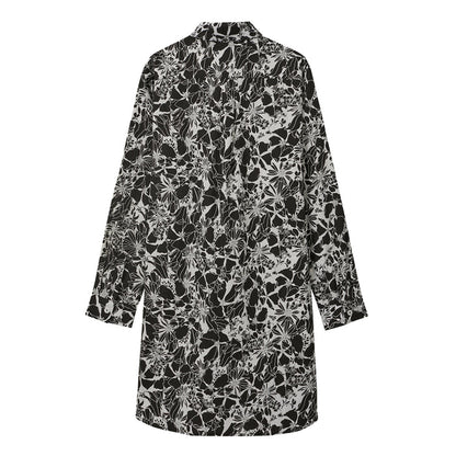 CICADA Long Sleeve Floral Shirt (Black) | Isetan KL Online Store