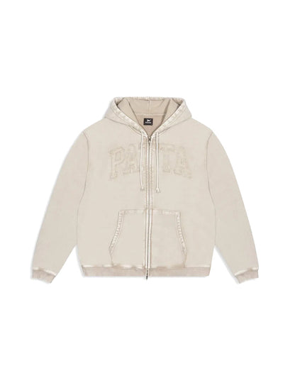 Loopback Logo Zip Hooded Sweater Irish Cream