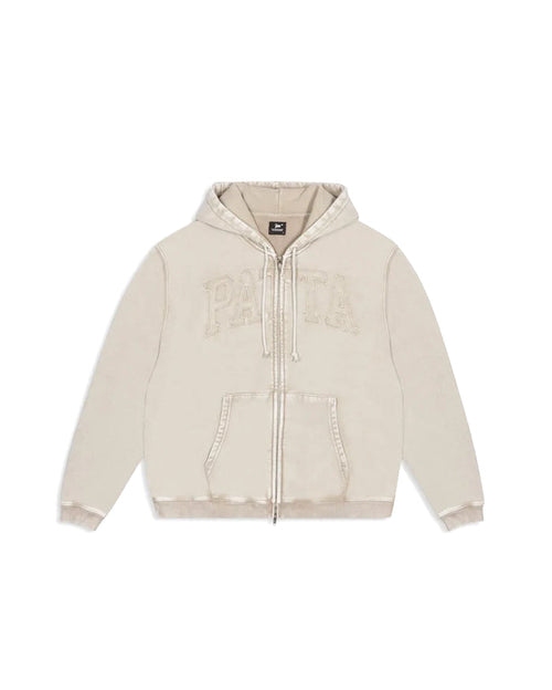 Loopback Logo Zip Hooded Sweater Irish Cream