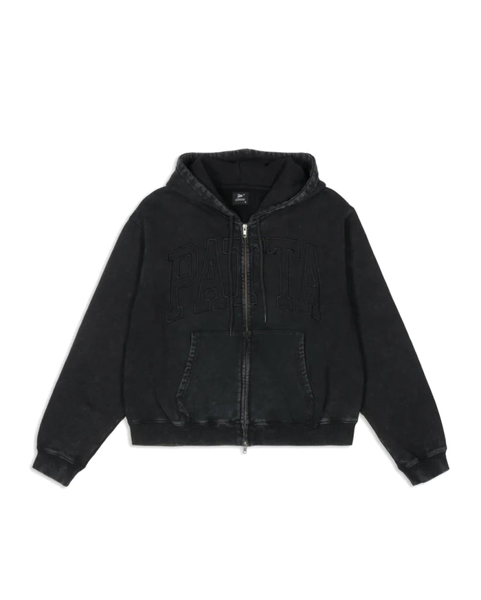 Loopback Logo Zip Hooded Sweater Moonless Night