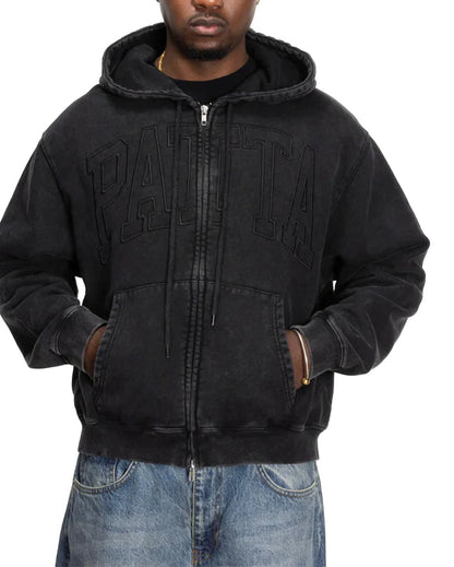 Loopback Logo Zip Hooded Sweater Moonless Night