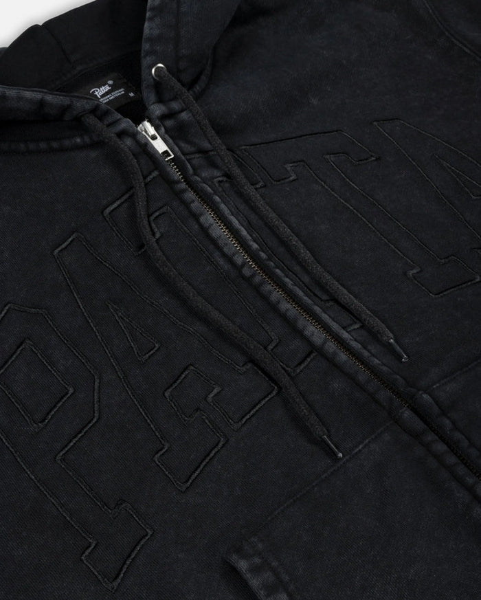 Loopback Logo Zip Hooded Sweater Moonless Night