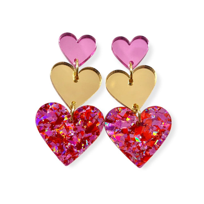 LOVE IS LOVE - pink/Gold/aperol confetti