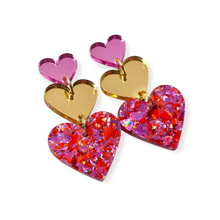 LOVE IS LOVE - pink/Gold/aperol confetti
