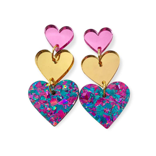 LOVE IS LOVE - pink/Gold/pastel confetti