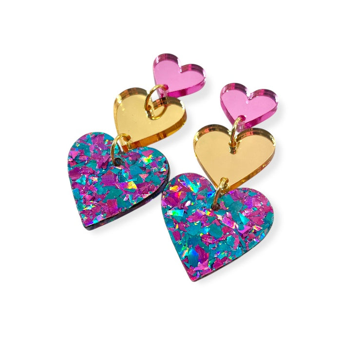 LOVE IS LOVE - pink/Gold/pastel confetti