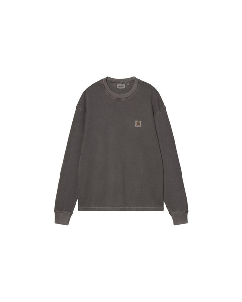 L/S Vista Waffle T-Shirt Black Garment Dyed