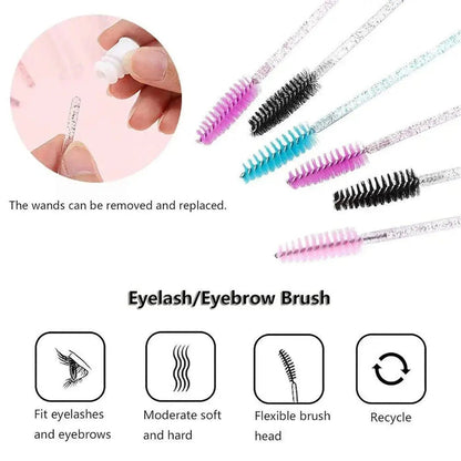 Luxury Individual Eyelash Brush (Mix Color)| Swaniya Lashes