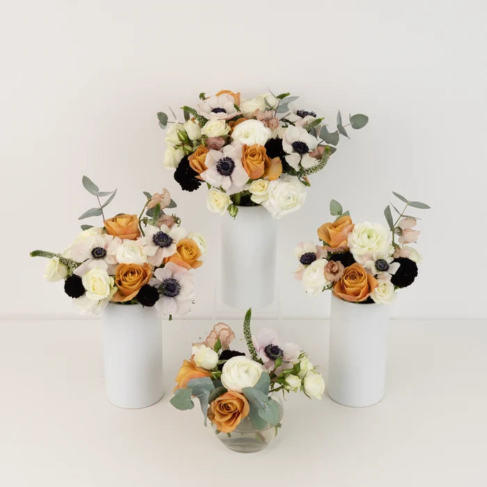 Maple And Merlot Flower Centerpieces Close Up - Image