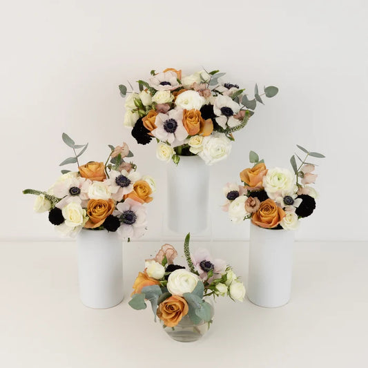 Maple And Merlot Flower Centerpieces Close Up - Image