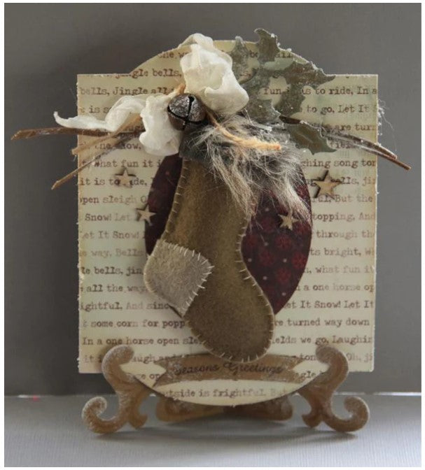Marianne Design - Craftables Die - Stocking. Craftable Die Stocking. Use this stocking die to create a beautiful stocking card which can be accented with the small snowflake and heart die. The sizes are: Stocking 1 x 3 Snowflake and Heart 1 x 1 in. Available at Embellish Away located in Bowmanville Ontario Canada. Card by brand ambassador.