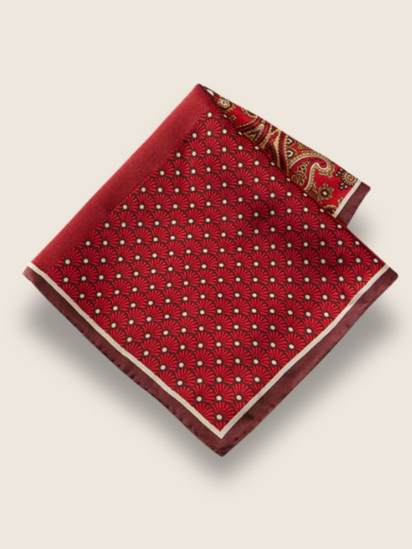 Maroon 4-in-1 Silk Pocket Square