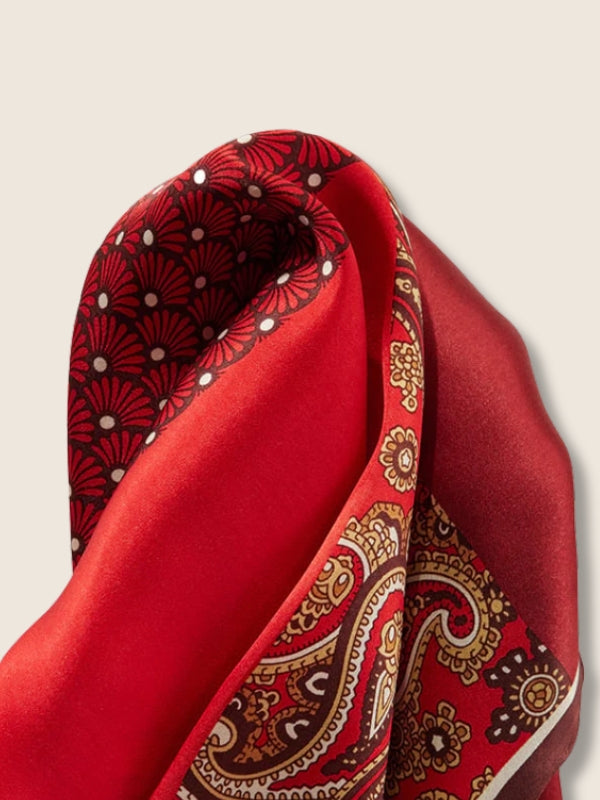 Maroon 4-in-1 Silk Pocket Square