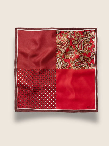 Maroon 4-in-1 Silk Pocket Square