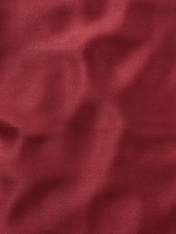 Maroon/Red Solid Silk Pocket Square