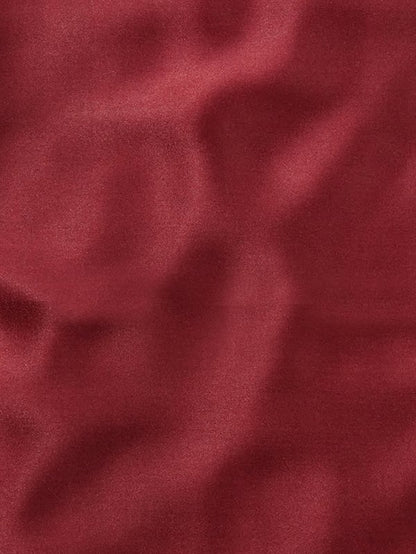 Maroon/Red Solid Silk Pocket Square