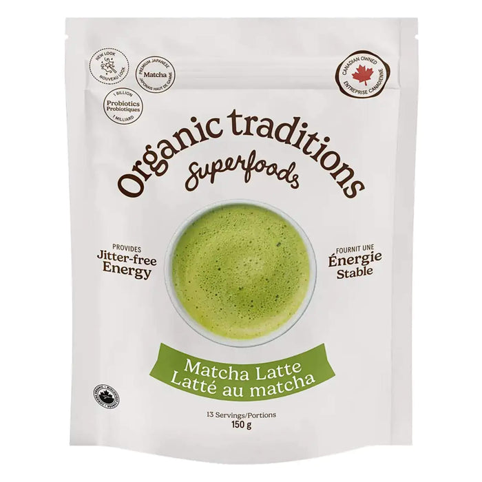 Package of Organic Traditions Matcha Latte 150g