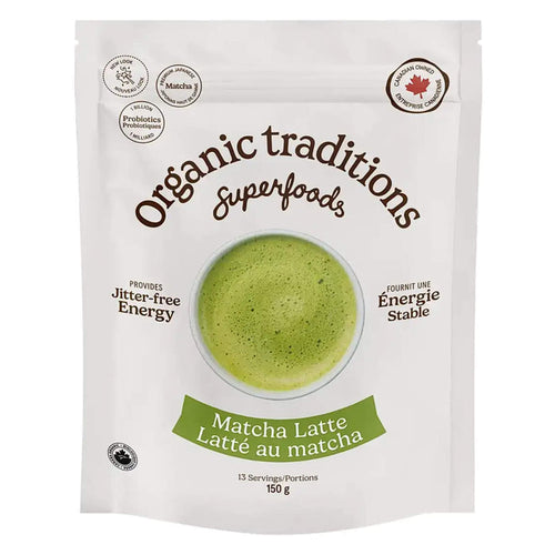 Package of Organic Traditions Matcha Latte 150g