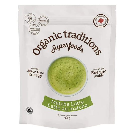 Package of Organic Traditions Matcha Latte 150g