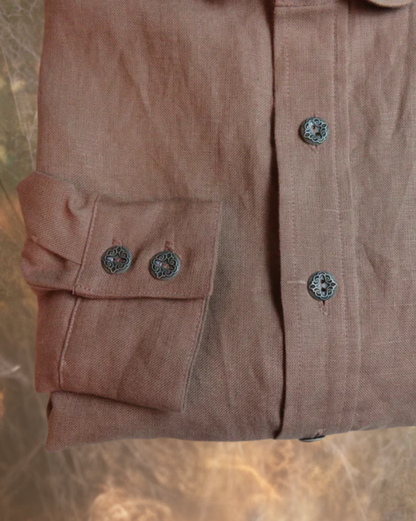 Mauve Men's Dakota Shirt 100% linen