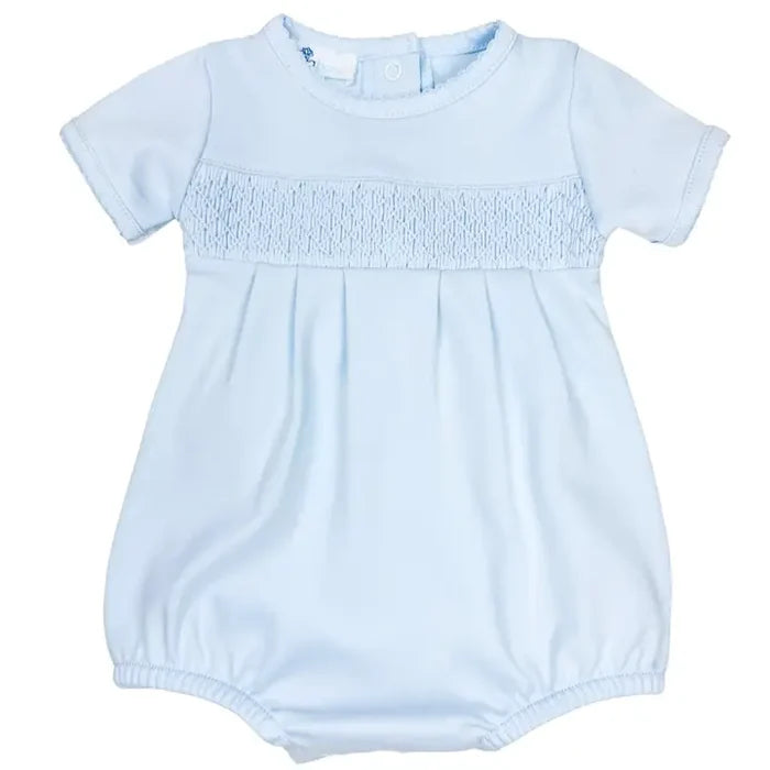 MB Essentials Solid Blue Smocked Bubble