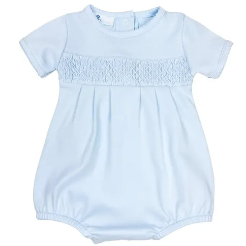 MB Essentials Solid Blue Smocked Bubble