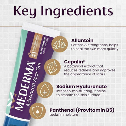 Mederma Advanced Scar Gel 50g. جل ميديرما المتطور للندبات - Princess Cosmetics Qatar