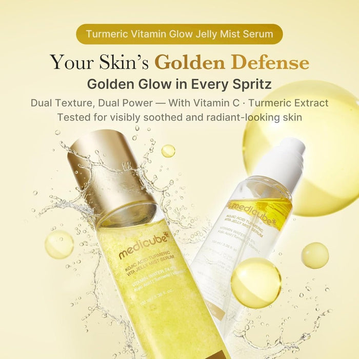 Medicube Kojic Acid Turmeric Vita Jelly Mist Serum 100ml سيروم ميديكوب بحمض الكوجيك والكركم وفيتامينات الجيلي - Princess Cosmetics Qatar