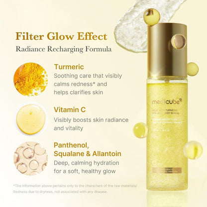 Medicube Kojic Acid Turmeric Vita Jelly Mist Serum 100ml سيروم ميديكوب بحمض الكوجيك والكركم وفيتامينات الجيلي - Princess Cosmetics Qatar