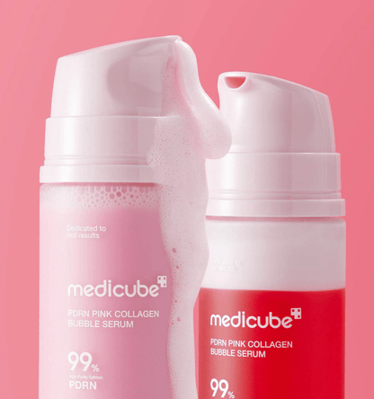 Medicube PDRN Pink Collagen Bubble Serum 95ml مصل فقاعات الكولاجين الوردي من ميديكوب PDRN - Princess Cosmetics Qatar